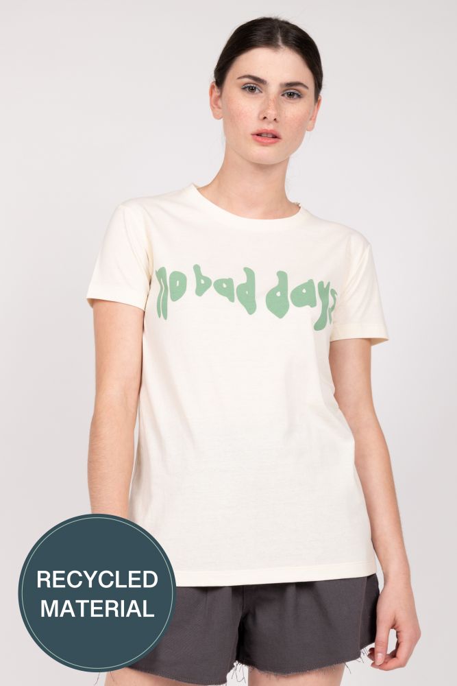 24Colours T-Shirt No Bad Days Beige