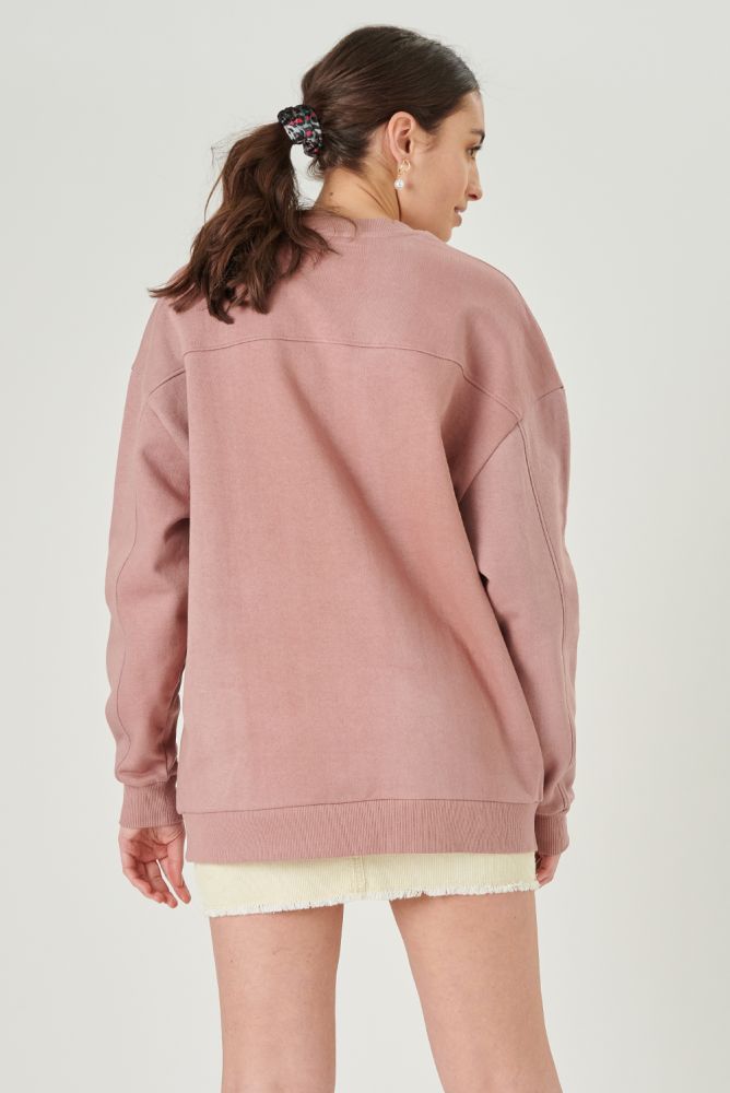 Achterkant van 24Colours Sweater Pink