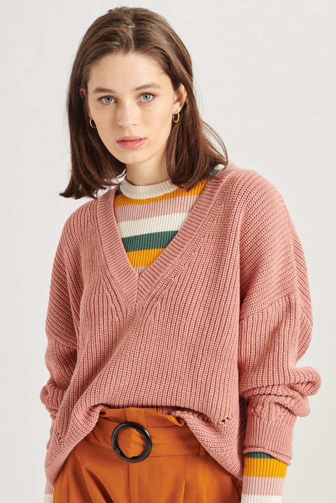 24Colours Knitted Sweater Roze