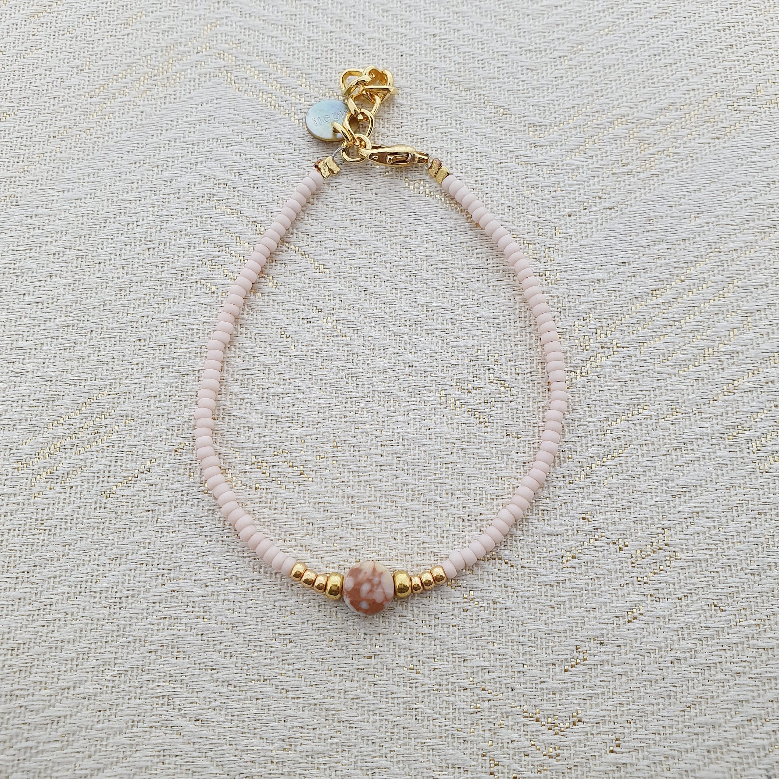 Mooi! Jewels Armband met natuursteen – Roze