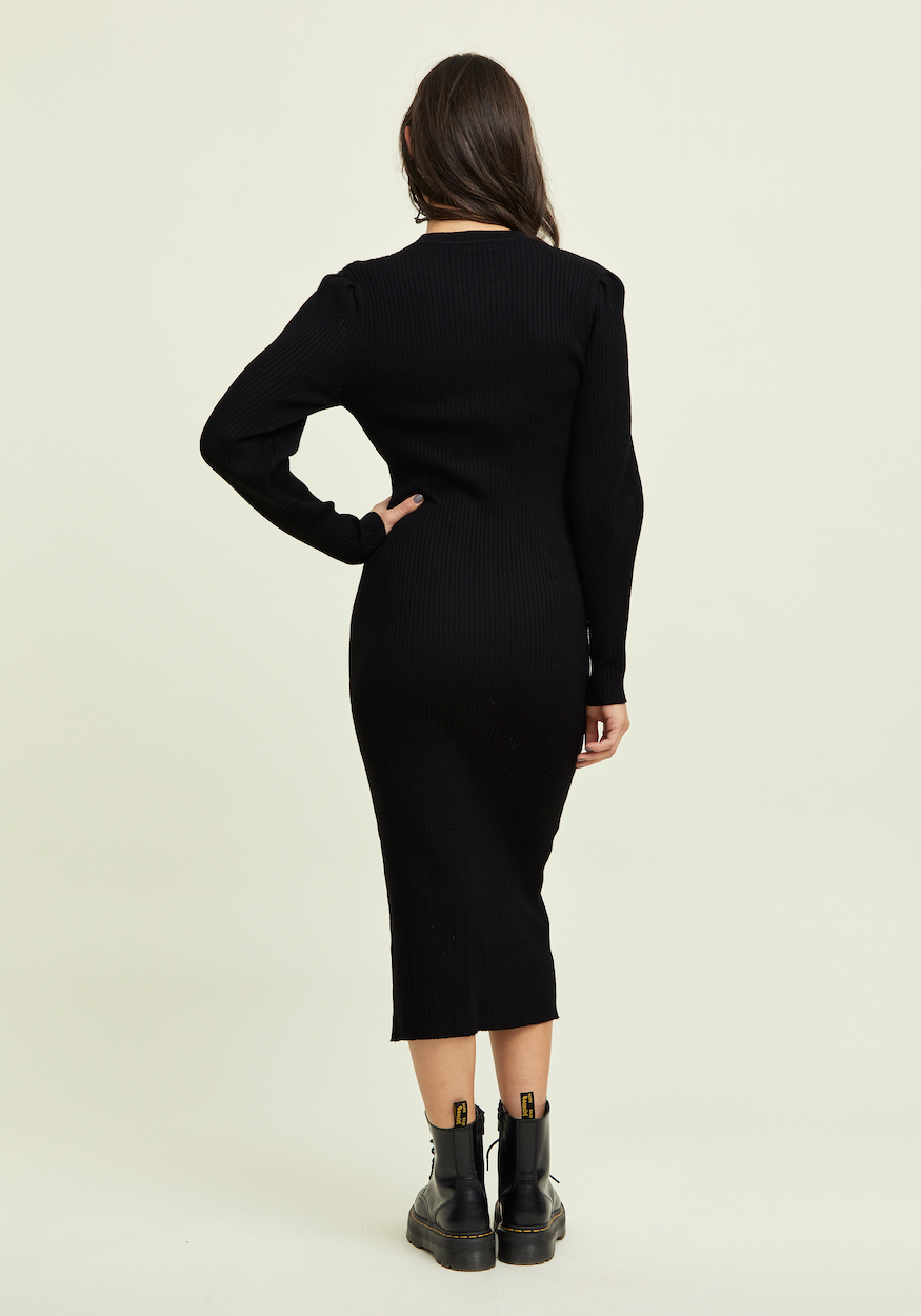 Rut&Circle Megan Knit Dress Black