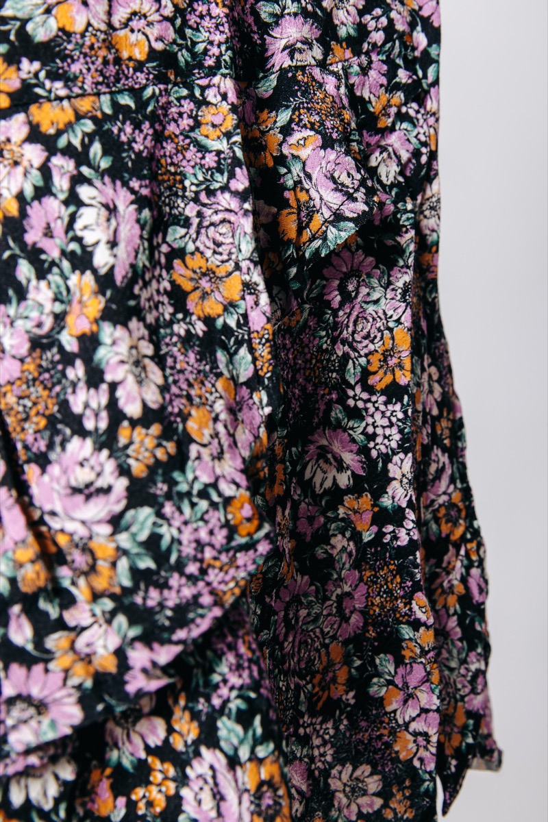 Lies Ditzy Flower Puff Sleeve Mini Dress Colourful Rebel