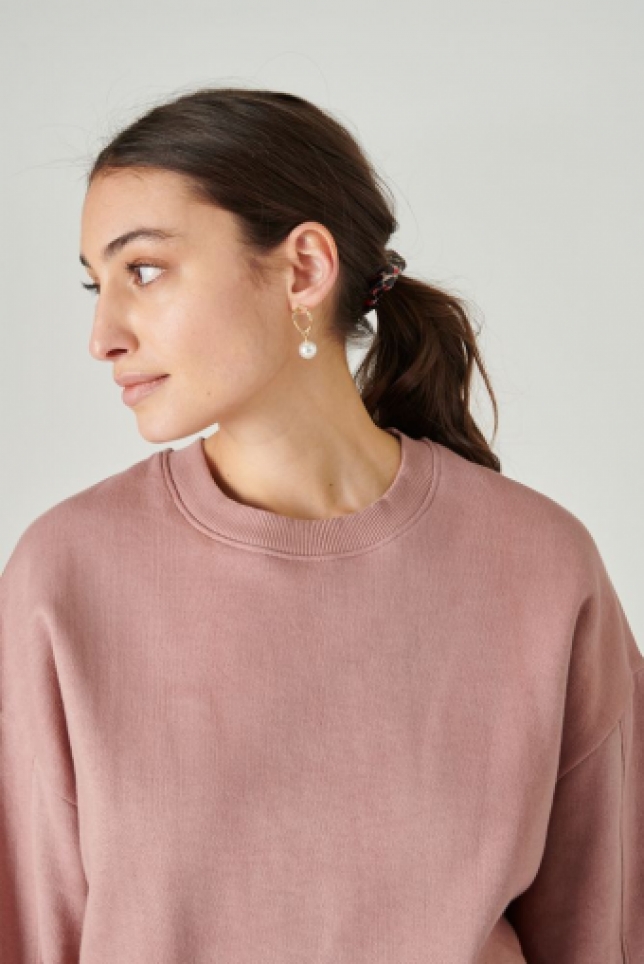 24 Colours Sweater Roze gemaakt van Materiaal: GERECYCLED 50% katoen, 50% polyester