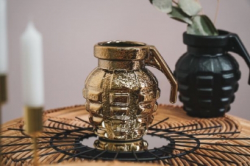 Housevitamin Handgranate Vase Gold 16x13x16cm